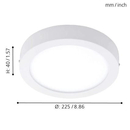 Eglo 78201 - Plafoniera LED FUEVA LED/16,5W/230V