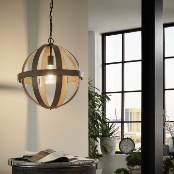 Eglo 78289 - Lampadario a catena WESTBURY 1xE27/60W/230V diam. 45 cm