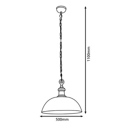 Eglo 78301 - Lampadario su filo EASINGTON 1xE27/60W/230V