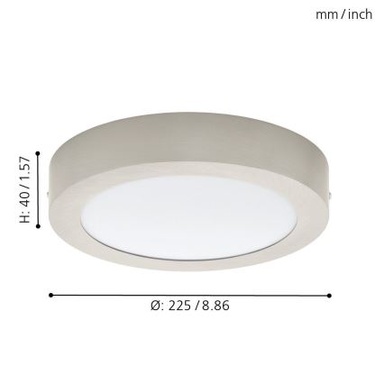Eglo 78696 - Plafoniera LED FUEVA LED/18W/230V