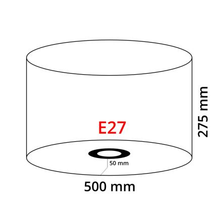 Eglo 78793 - Paralume VINTAGE bianco E27 diametro 50 cm