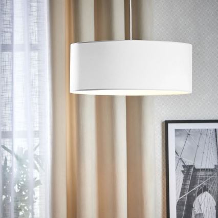 Eglo 79065 - Lampadario su filo SITIA 3xE27/60W/230V bianco