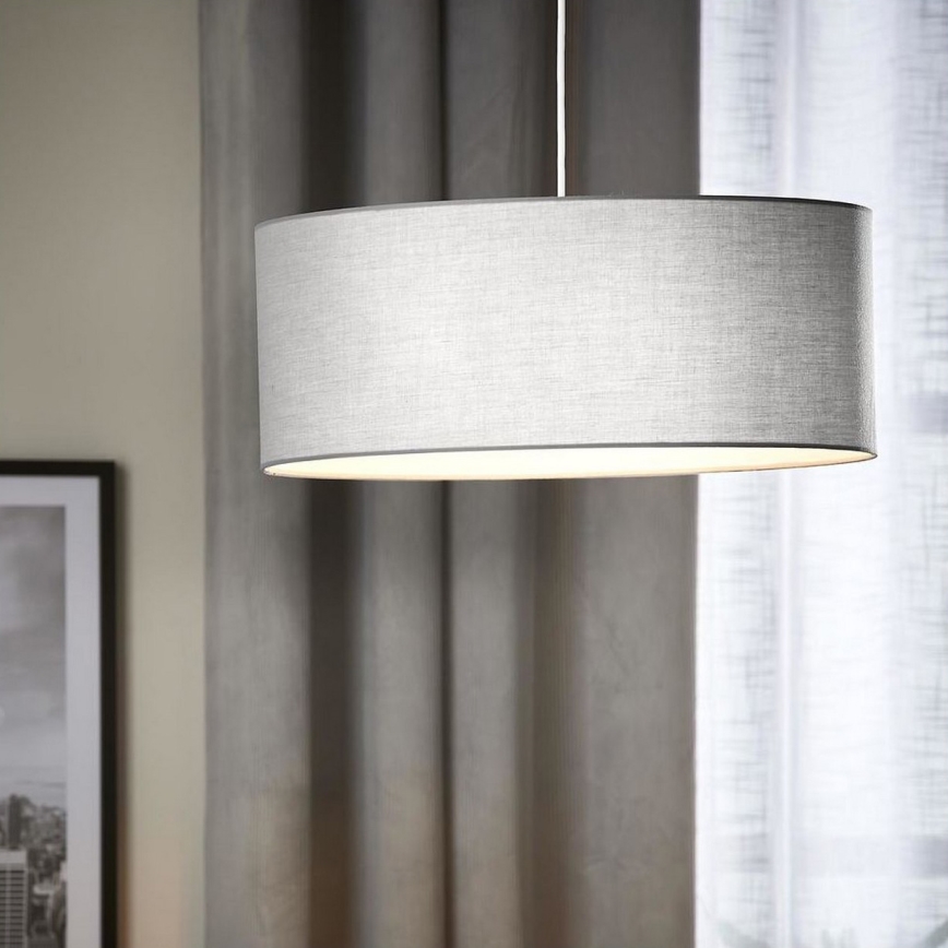Eglo 79067 - Lampadario su filo SITIA 3xE27/60W/230V grigio