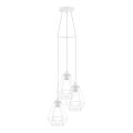 Eglo 79083 - Lampadario a cavo BYRON 3xE27/60W/230V bianco