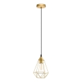 Eglo 79259 - Lampadario sospeso BYRON su cavo 1xE27/60W/230V, finitura in ottone