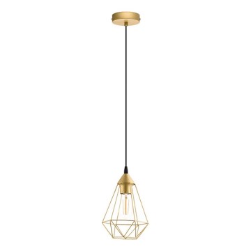 Eglo 79259 - Lampadario sospeso BYRON su cavo 1xE27/60W/230V, finitura in ottone