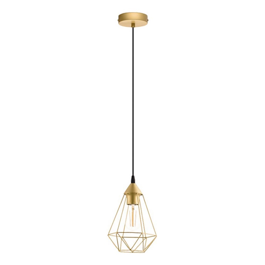 Eglo 79259 - Lampadario sospeso BYRON su cavo 1xE27/60W/230V, finitura in ottone