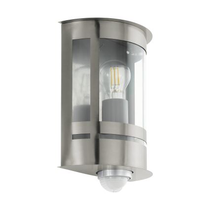 Eglo 79286 - Applique da esterno TRIBANO con sensore crepuscolare e di movimento 1xE27/60W/230V IP44
