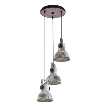 Eglo 79371 - Lampadario a sospensione con cavo BARNSTAPLE 3xE27/40W/230V marrone/patina