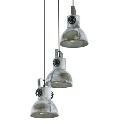 Eglo 79371 - Lampadario a sospensione con cavo BARNSTAPLE 3xE27/40W/230V marrone/patina