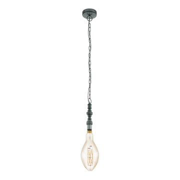 Eglo 79407 - Lampadario LED a catena PENSILVA 1xE27/8W/230V nero