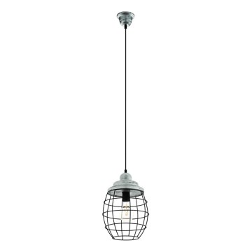 Eglo 79435 - Lampada a sospensione BAMPTON su cavo 1xE27/60W/230V grigio/nero