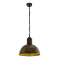 Eglo 79442 - Lampadario a catena GOLDING 1xE27/60W/230V patinato