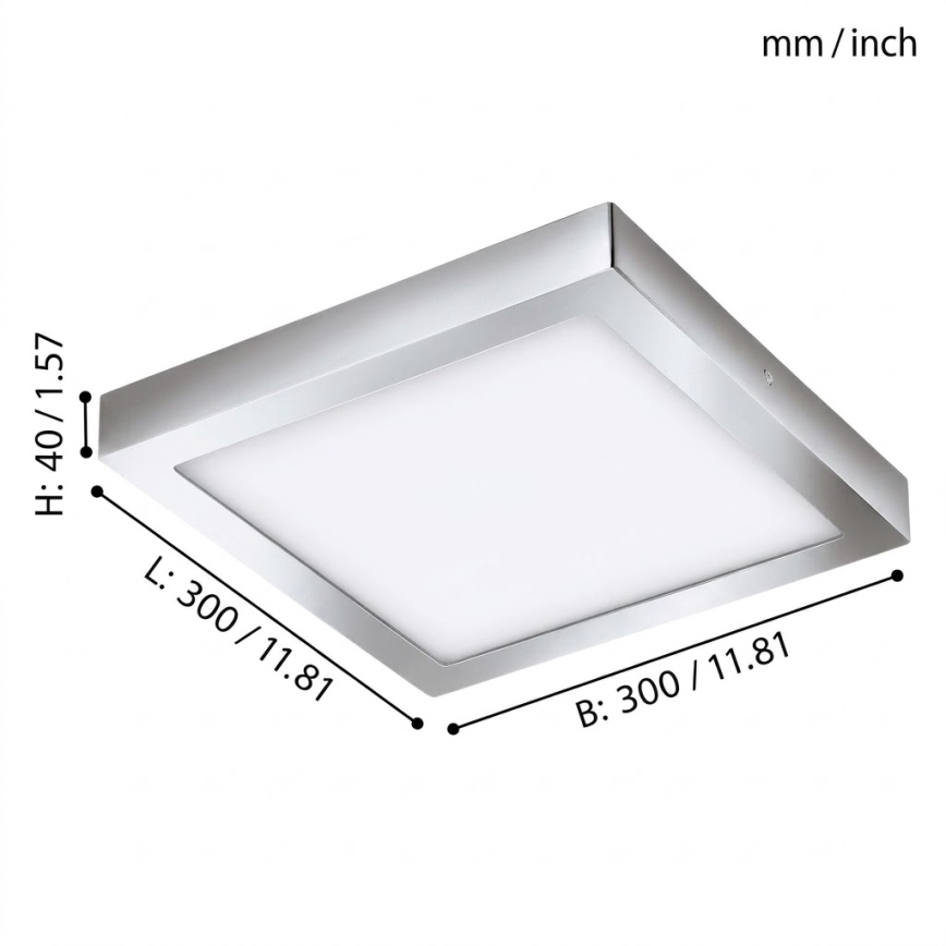 Eglo 79528 - Plafoniera LED da bagno DURANGO LED/22W/230V 30x30 cm IP44