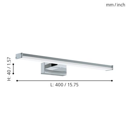 Eglo 79532 - Illuminazione a LED per specchi da bagno SARNOR LED/7,4W/230V 40 cm IP44 cromo lucido