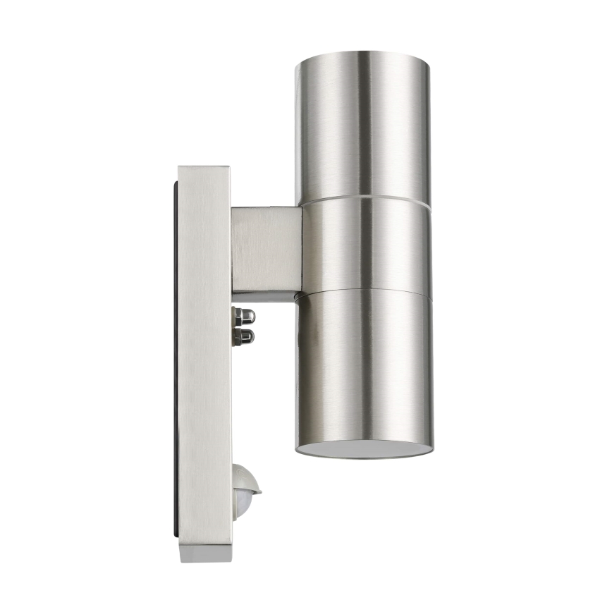 Eglo 79594- LED Applique da esterno con sensore ARAPONGAS 2xGU10/2,8W/230V IP44 cromo opaco