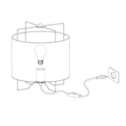 Eglo 79645 - Lampada da tavolo BRIDEKIRK 1xE27/40W/230V beige