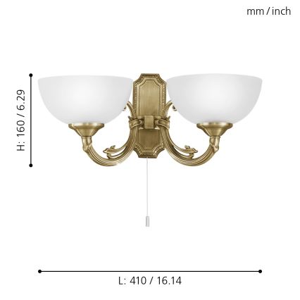 EGLO - Applique 2xE14/40W/230V