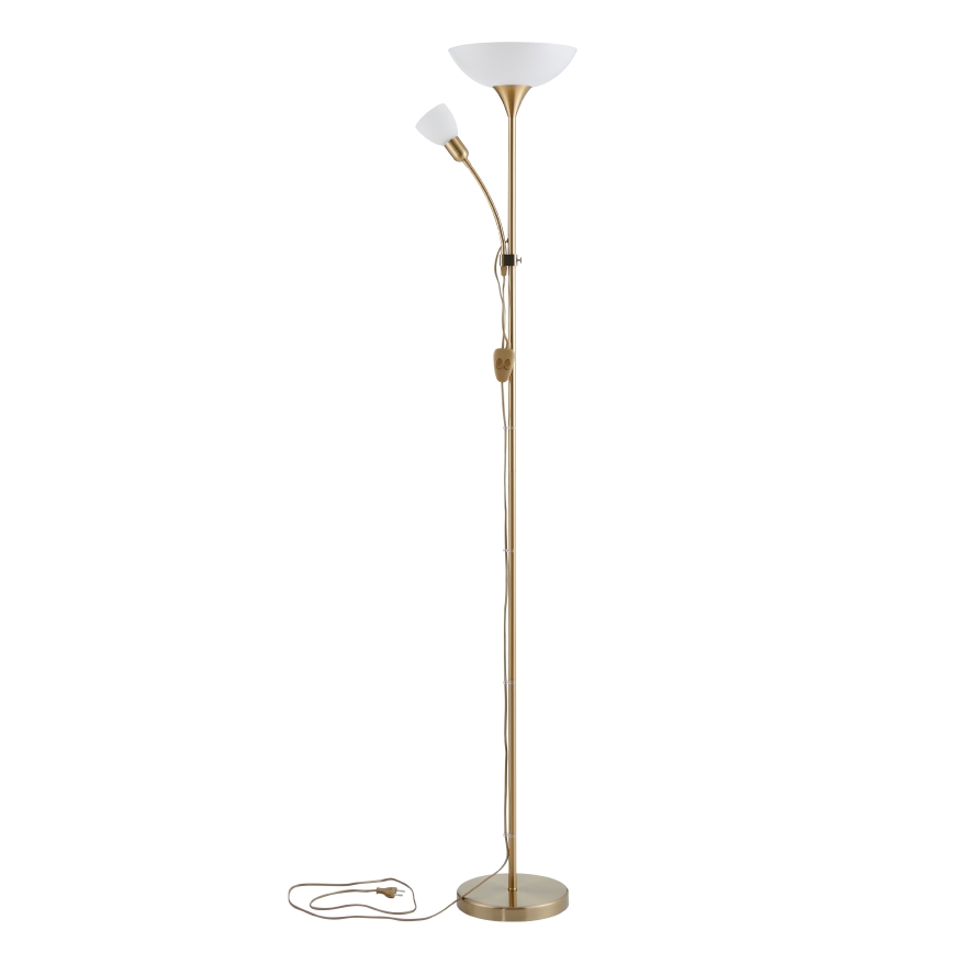 EGLO - Lampada con piedistallo 1xE27/60W + 1xE14/25W oro