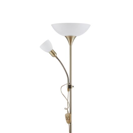 EGLO - Lampada con piedistallo 1xE27/60W + 1xE14/25W ottone