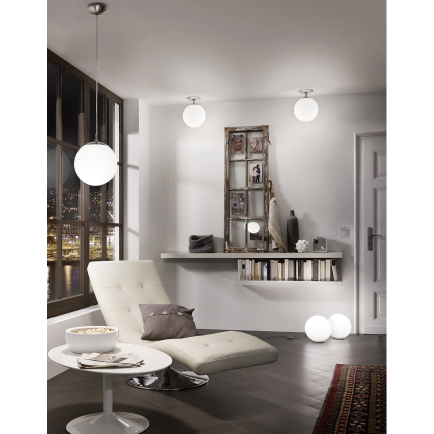 EGLO - Lampadario a sospensione con filo 1xE27/60W/230V diametro 25 cm bianco