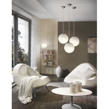 EGLO - Lampadario a sospensione con filo 1xE27/60W/230V diametro 30 cm bianco