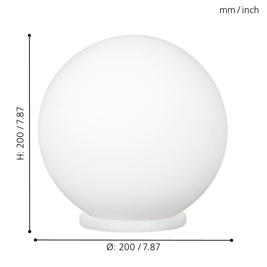 EGLO - Lampada da tavolo 1xE27/60W/230V diametro 20 cm
