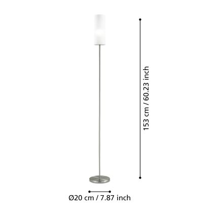 EGLO - Lampada da terra 1xE27/40W bianco