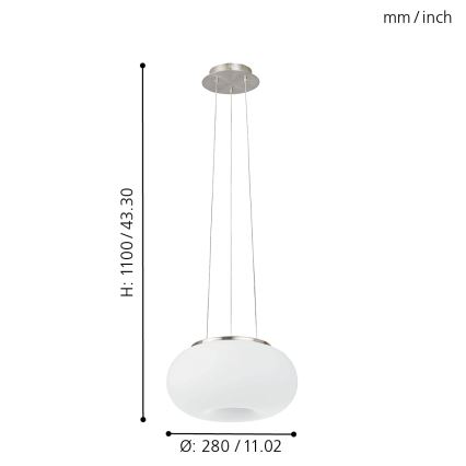 EGLO - Lampadario a sospensione con filo 2xE27/60W