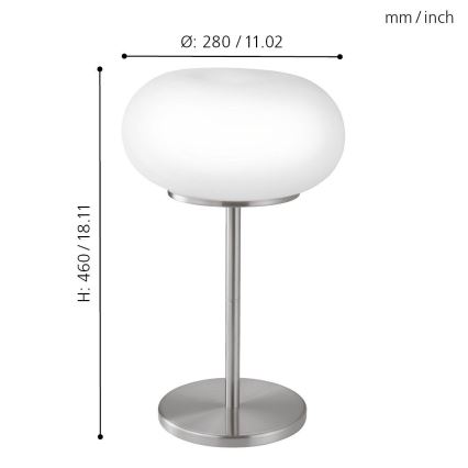 EGLO - Lampada da tavolo OPTICA 2xE27/60W diametro 28 cm