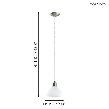 EGLO - Lampadario a sospensione con filo 1xE27/60W