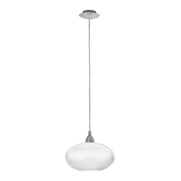 EGLO 87059 - Lampadario a sospensione con filo BRENDA 1xE27/60W vetro opale
