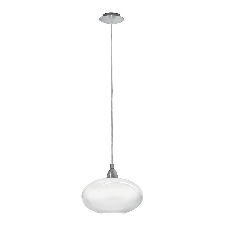 EGLO 87059 - Lampadario a sospensione con filo BRENDA 1xE27/60W vetro opale