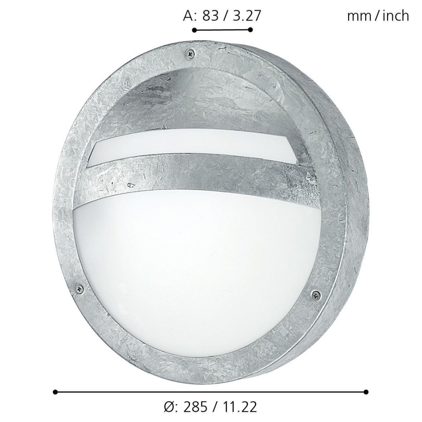 Eglo 88119 - Applique da esterno SEVILLA 1xE27/15W/230V IP44