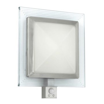 EGLO 88163 - Lampada da parete esterna con sensore PALI 1xE27/15W + 1xLED/1,28W IP44
