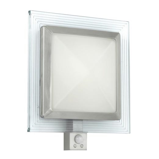 EGLO 88163 - Lampada da parete esterna con sensore PALI 1xE27/15W + 1xLED/1,28W IP44
