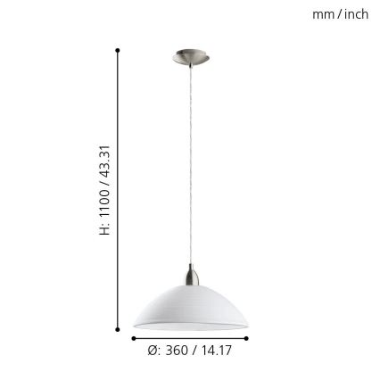 EGLO - Lampadario 1xE27/60W/230V