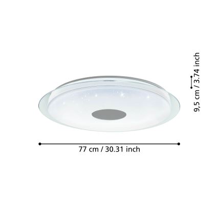 Eglo - Plafoniera LED dimmerabile LED/38,1W/230V 2700-6500K ZigBee