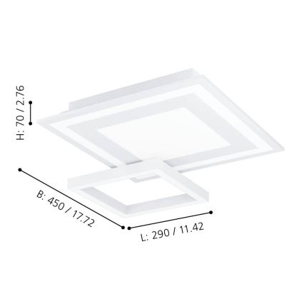 Eglo - Plafoniera LED RGBW dimmerabile LED/21,6W/230V ZigBee