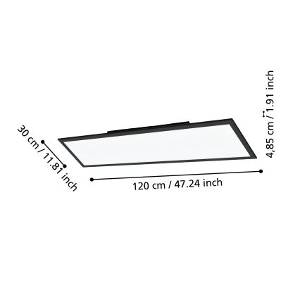 Eglo - Plafoniera LED dimmerabile LED/33,5W/230V nera ZigBee