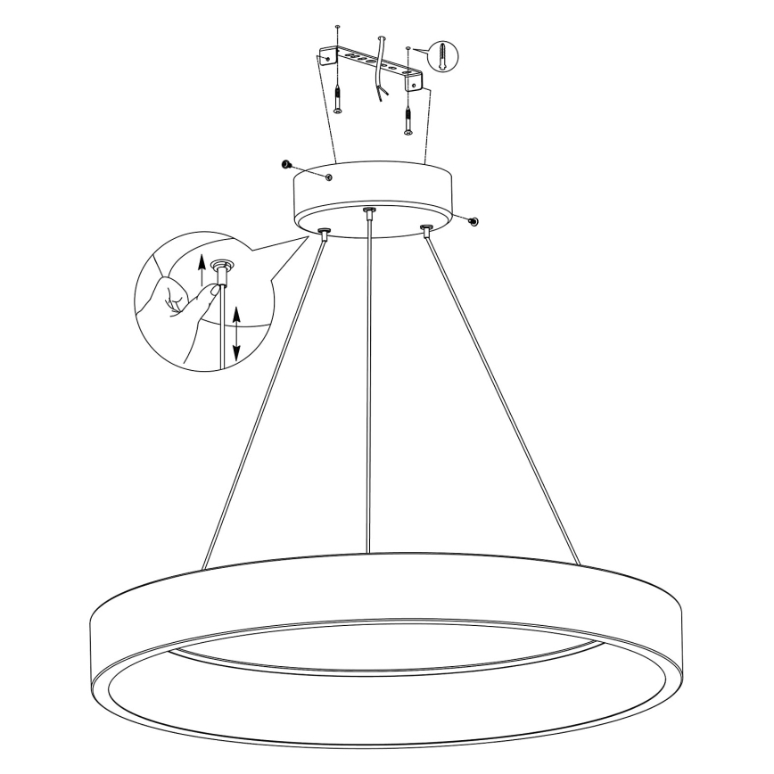 Eglo - Lampadario LED RGBW dimmerabile su corda LED/26W/230V ZigBee