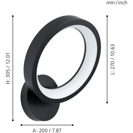 Eglo - Applique LED RGBW Dimmerabile LED/16W/230V ZigBee