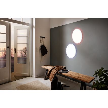 Eglo 900086 - Plafoniera dimmerabile RGBW ROVITO-Z LED/14,6W/230V 2700-6500K diametro 29,5 cm bianco