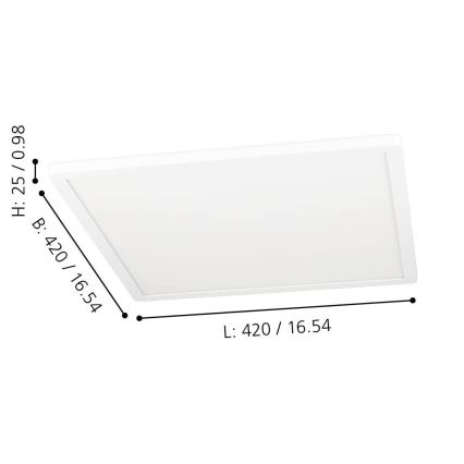 Eglo - LED RGBW Plafoniera dimmerabile LED/16,5W/230V bianco ZigBee