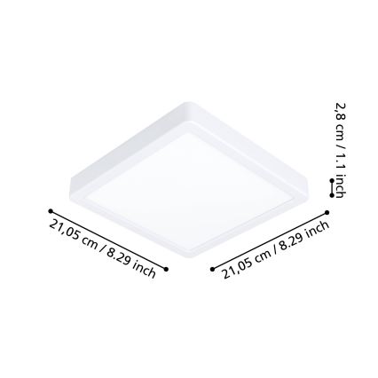 Eglo - Plafoniera da bagno dimmerabile a LED/16,5W/230V 2700-6500K IP44 ZigBee 21x21 cm