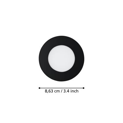 Eglo - SET 3x Lampada LED dimmerabile da bagno FUEVA-Z 1xLED/2,8W/230V IP44
