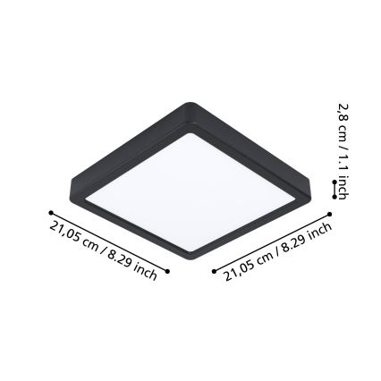 Eglo - LED Plafoniera da bagno dimmerabile a LED/16,5W/230V IP44 ZigBee 21x21 cm