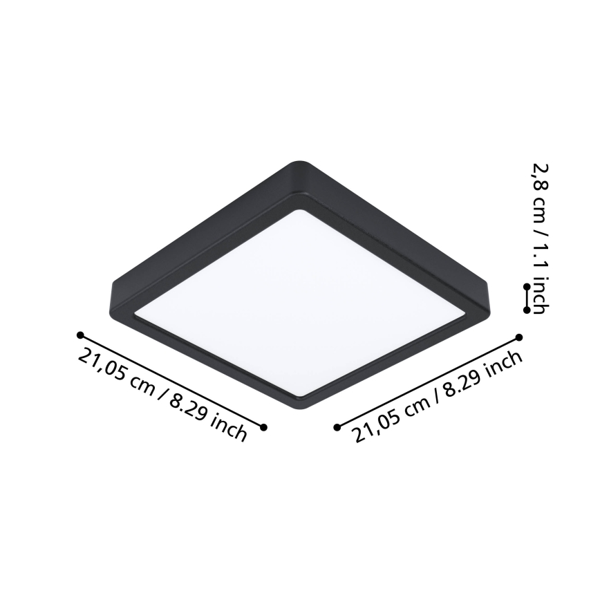 Eglo - LED Plafoniera da bagno dimmerabile a LED/16,5W/230V IP44 ZigBee 21x21 cm