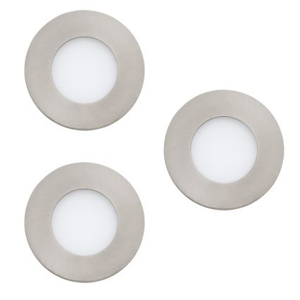 Eglo - Set da 3 lampade da bagno LED dimmerabili FUEVA-Z 2,8W/230V IP44 Ø 8,5 cm