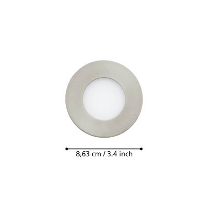 Eglo - Set da 3 lampade da bagno LED dimmerabili FUEVA-Z 2,8W/230V IP44 Ø 8,5 cm